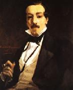 Pierre Puvis de Chavannes Thommas - Alfred Jones, Member of Stockbrokerage House oil painting on canvas